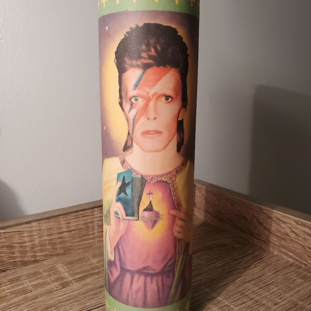 Handmade David Bowie prayer candle